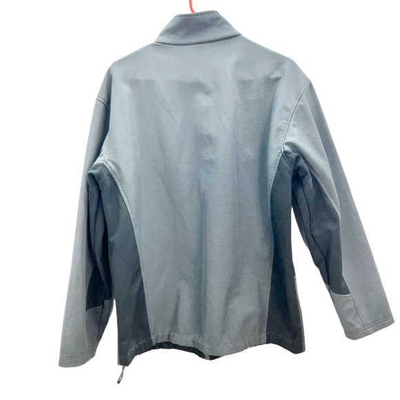 Athletech Jacket Medium Gray Zip Up 3 Front Pockets Fleece Lining - Picture 6 of 9